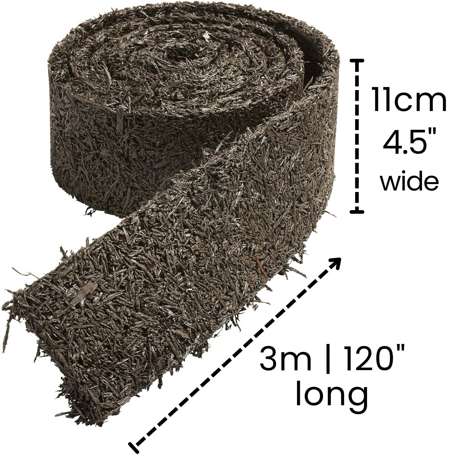 Rubber mulch bed edging