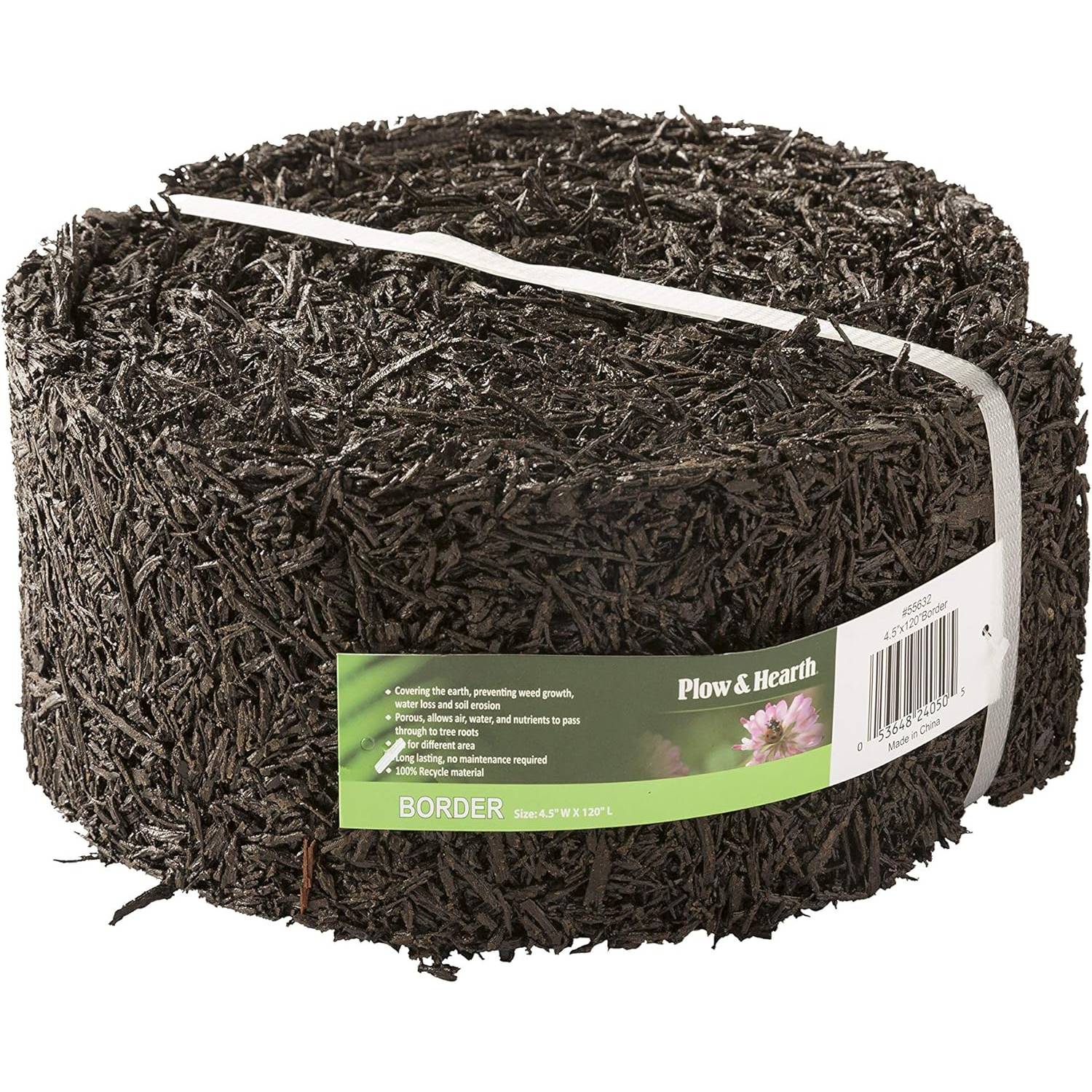 Rubber mulch bed edging